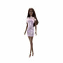 Mattel Barbie® Poupée, jouets pour enfants, cheveux marron foncé, robe métallique rose, vêtements et accessoires tendance, cadea