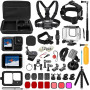 Kit d' Accessoires pour GoPro Hero 13 Black, oGoDeal Caméra d'action Comprenant boitier étanche, Protection D'écran, Un Support