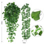 Vinabo Lierre Artificiel Decoration Chambre, 12Pcs 2.1m Faux Lierre Plante Artificielle, Lieres Guirlande pour Chambre,Cuisine,