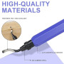 Flintronic® Outil D'ébavurage Manuel, 1 Manche en Métal + 11 Lames BS1010 HSS Lames D'ébavurage Rotatives en Métal à 360° pour T