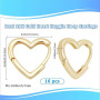 Beebeecraft 6 Paire de Boucles d'oreilles Créoles en Forme de Cœur en Laiton Plaqué Or 18 carats pour Femme Bijoux Cadeaux de Sa