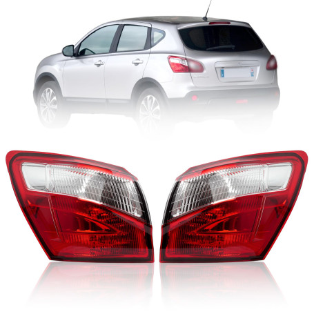 Convitex Feu Arrière Gauche Droit pour Qashqai/Qashqai+2 I (J10, NJ10) SUV 2010-2014, Pièces de rechange 26555-BR00A/26550-BR00A