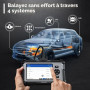 TOPDON AD500 Valise Diagnostic Auto, 4 systèmes Outil de Diagnostic Voiture Multimarque,Moteur Transmission SRS ABS, 6 Réinitial