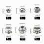 PandaHall Elite - 130 Perles d'Espacement Tibétaines, 6 Styles Intercalaires en Alliage pour Bijoux, Bracelet, Collier, Boucle d