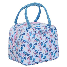 Sac à déjeuner Disney Stitch pour Femmes, Adultes, Adolescents Angel. Doublure Isotherme, Grande capacité, Sac à déjeuner pour D