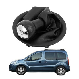 TXBZQKJ Pommeau De Levier De Vitesse Soufflet pour Citroen Berlingo Multispace 2008-2018, 5 Vitesses Voiture Couvercle Anti-Pous