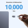 UGREEN Adaptateur USB C vers USB A 3.2 10Gbps OTG Lot de 2 Compatible avec iPhone 17 Pro Max Air 16 15 MacBook Air iMac iPad Gal