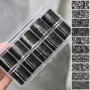 GZMAYUEN 20pcs Transferfolie Nägel Nagelsticker, 15ML Colle Foil Ongle - Avec Dentelle Ongle Nail Art Noir