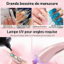 Makartt Rhinestone Glue - 2 pièces 30 ml Gel 3d Nail Art, Colle Faux Ongles UV Strass Ongles Nail Art Charms Nail Gems