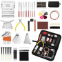 QWORK® Kit d'Entretien Guitare 72 Pièces – Set de Réparation Complet pour Guitare Acoustique, Électrique, Basse & Ukulélé – Outi