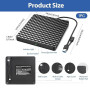 Lecteur CD/DVD Externe USB 3.0 Type-C, Graveur CD DVD Plug and Play, Lecteur Optique Portable CD/DVD -/+RW Drive pour PC, Compat