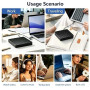 Lecteur CD/DVD Externe USB 3.0 Type-C, Graveur CD DVD Plug and Play, Lecteur Optique Portable CD/DVD -/+RW Drive pour PC, Compat