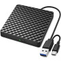 Lecteur CD/DVD Externe USB 3.0 Type-C, Graveur CD DVD Plug and Play, Lecteur Optique Portable CD/DVD -/+RW Drive pour PC, Compat