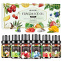 AESHORY Kit Huiles Parfumées Aromathérapie Fruitées 6 X 10ML, Huile Essentielle Fruits Naturelle pour Diffuseurs, Massage, DIY B