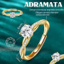 Adramata Bague Argent 925 Femme Reglable Bague Zircone Cubique Alliance Femme, Bague de Fiancailles Bague Promesse Mariage Bague