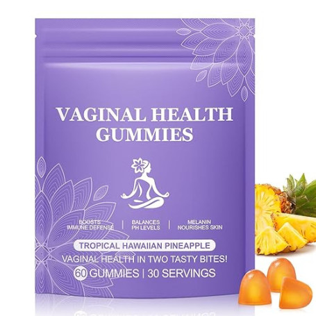 Gummies pour l’équilibre Bonbons Féminin, 60 Feminine Balance Gummies Vegan, Saveur Ananas Hawaïen - Santé Féminine - Niveaux de