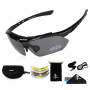 FREE SOLDIER Lunettes Homme de Cyclisme Lunettes anti-UV400 Tactiques Militaires 5 en 1 Lunette Peche pour VTT Airsoft Course à
