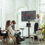 BONTEC Support TV Roulettes Support Tele Mobile pour Téléviseurs Plasma/LCD/LED de 23 à 60 Pouces avec Étagère, Support TV sur P