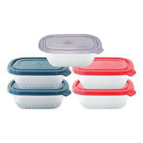 Neez Boite Rangement Plastique - (5 boîte+5 couvercle) Reutilisable Hermétiques Alimentaire de en Conservation Boîtes avec Couve