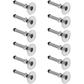 Lot de 12 disques de rechange universels argentés de forme ronde, embouts de stylet remplaçables pour appareils à écran tactile,