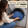 bananair - Pouf Poire Fabriqué en France - Rembourré en Mousse, Housse Lavable en Machine - Idéal pour Salon, Chambre ou Coin Co