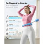 MERACH Hula Hoop pour Adultes avec Compteur de Calories, Hula Hoop Fitness Silencieux, Démontable, pour Tour de Taille 84-144 cm