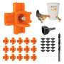 Whimsii Lot 15 tétons d'abreuvoir montage latéral horizontal système d'eau automatique anti-fuite convient pour poulets, canards