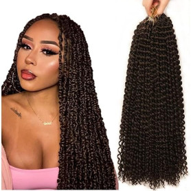 Passion Twist Hair, 7 Packs 24inch Water Wave Crochet Hair for Long Bohemian Hair Tressage Cheveux YDDM Passion Twist Crochet Ha