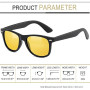 Joopin Lunettes de Soleil Polarisées Carrées Style Rétro Classique Unisexe pour Conduite et Voyage avec Protection UV400