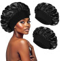 Bonnet Satin Cheveux Nuit, Bonnet Soie Cheveux Nuit Élastique pour Le Soin des Cheveux