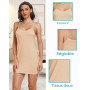 Sopesil Fond de Robe Femmes Modal Chemise de Nuit Sexy sans Manches Elégant Mini Robe Légers Respirants Jupon