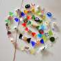 Yeskyltd Lot de 24 bonbons en verre de Murano faits à la main - Style vintage - Pour maison, fête, mariage, sapin de Noël, festi