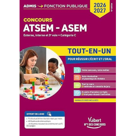 Concours ATSEM et ASEM 2026-2027 - Tout-en-un: Externe, interne et 3e voie - Catégorie C