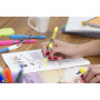 BIC Highlighter Grip Pastel Surligneurs Pointe Biseautée - Couleurs Assorties, Blister de 4