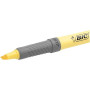 BIC Highlighter Grip Pastel Surligneurs Pointe Biseautée - Couleurs Assorties, Blister de 4