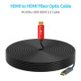Twozoh Câble Fibre Optique HDMI 150M, Câble HDMI Fibre Optical 4K Supporte 3D/4K@60Hz /18Gbps