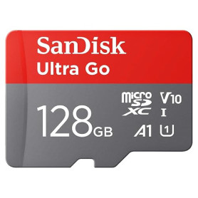 SanDisk 128 Go Ultra Go microSDXC, Carte Micro SD + Adaptateur SD (pour Android Smartphone et Tablette, Video Full HDD, jusqu'à