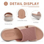 Uwowd Sandales Femme Été Confortables Claquettes Légères Ouvertes Pieds Chaussures Plage 36-42 EU