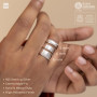Amberta Alliance pour Homme en Argent Sterling 925 ou Plaqué Or | Bague Homme Argent Massif Poli Pouce Largeur 5 6 8 mm Bague de