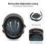 Ergocar Casque Ouvert Classique, Demi-Casque avec Pare-Soleil, Coque 709abs Combinée à Une Couche Tampon Eps pour Une Meilleure