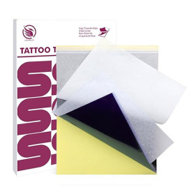 LIUMATE 100 Feuilles Papier de Transfert de Tatouage - Format A4 Papier Carbone Pochoir, Papier de Transfert de Tatouage Thermiq