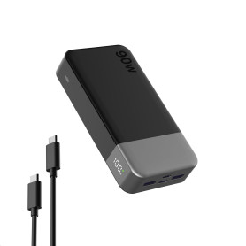 NOBIS Batterie Externe 20000mAh 90W Bidirectionnelle | 4 Ports USB-C/USB-A, compatible avec Ordinateur Portable, MacBook, Tablet