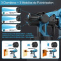 Pulvérisateur Kit de Peinture sans Fil 1000Ml, 500W Makita21V Pistolet Pulvérisateur Électrique HVLP Fonctionnant sur Batterie a