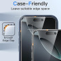JETech Protection D'écran Anti-Espion pour iPhone 16 Pro 6,3 Pouces, Film en Verre Trempé avec Outil d'Installation Facile, Lot