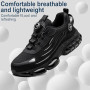 GUDECIUS Chaussures de Sécurité Hommes Légère Chaussures de Travail Respirantes Basket Securite Embout en Acier Mode Confortable