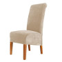 CMAKER Lot de 6 housses de chaise de salle à manger en velours extensible avec dossier haut en élasthanne élastique lavable amov