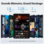Tablette 10 Pouces, Tablette Android 15 avec Étui, Unisoc T30 Quad-Core, 18 GO RAM + 128 GO ROM + 1 TO TF, Écran HD IPS 1280x800