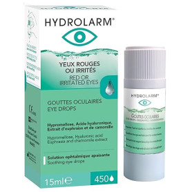 HYDROLARM Yeux Rouges et Irrités – Gouttes Oculaires Apaisantes & Hydratantes – Acide Hyaluronique, Camomille & Euphraise – Soul