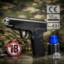 Pistolet Métal – Airsoft à Billes Noir – Taille 23cm &17cm – avec 400 Billes et Distributeur Inclus – Réplique Airsoft Puissance
