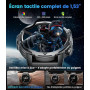 LIGE Montre Connectée Homme 1000mAh/IP68 Étanche/LED Lampe, 1.53" AMOLED Militaire Smartwatch Homme avec Appel Bluetooth, 123 Mo